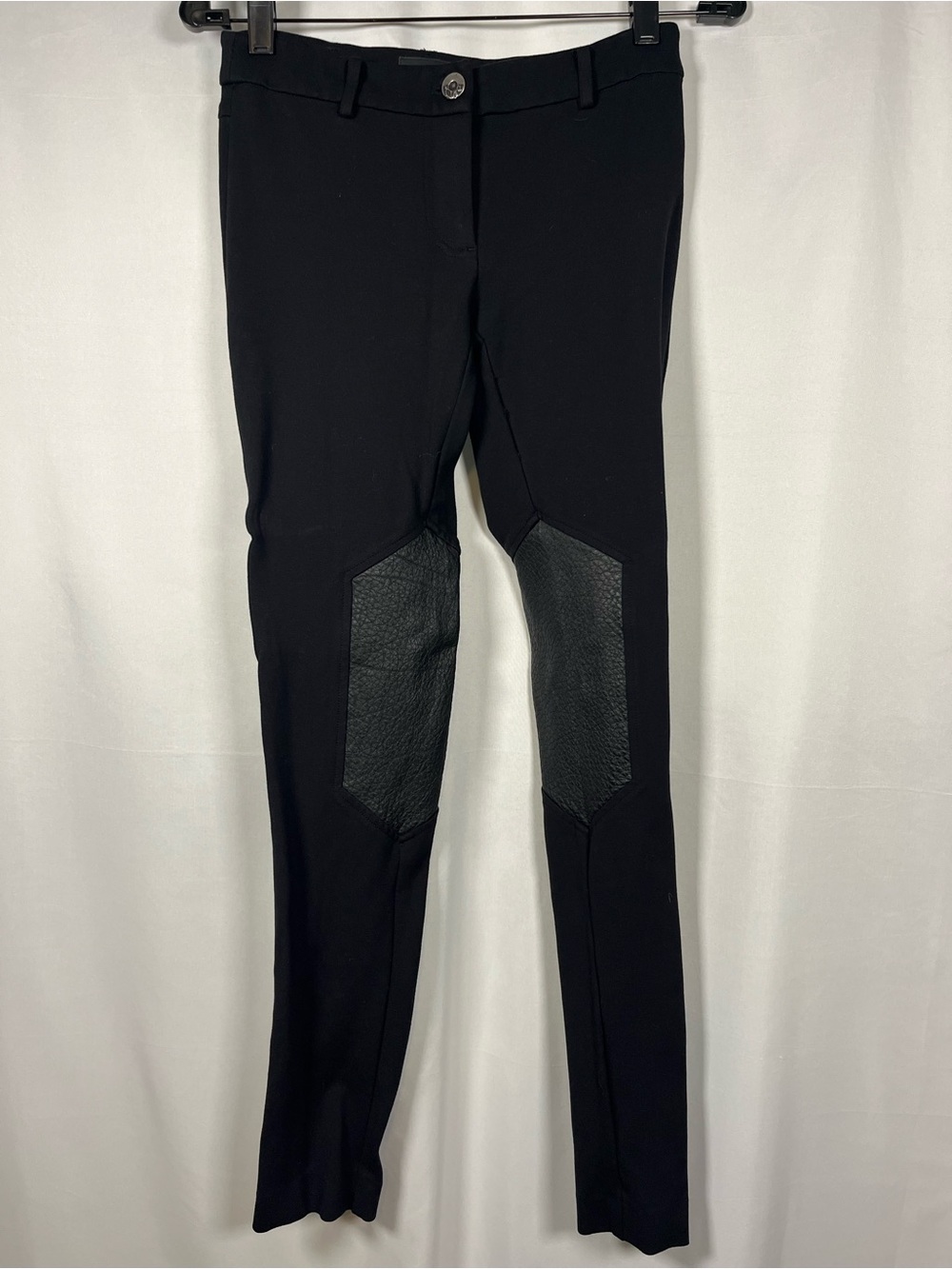 Mackage black Gigi low rise equestrian  leggings lamb leather panels size 2